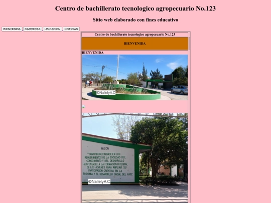 Centro de bachillerato tecnologico agropecuario No.123/Centro de bachillerato screenshot