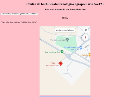 Centro de bachillerato tecnologico agropecuario No.123/Ubicacion screenshot