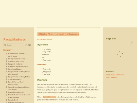 4-sauces--and--dishes/white-sauce-with-onions screenshot
