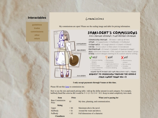 coffee/commissions screenshot