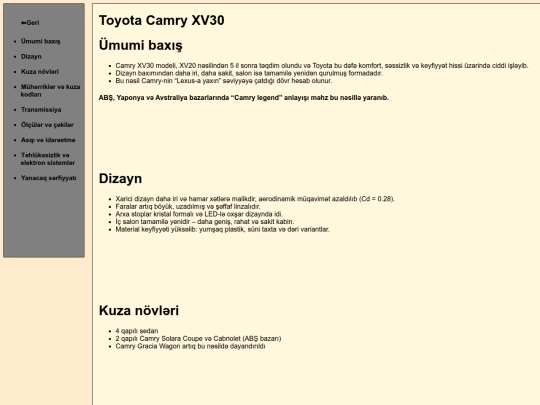 camryXV30 screenshot