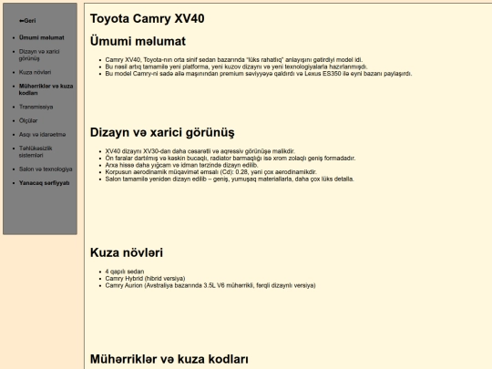 camryXV40 screenshot