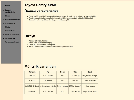 camryXV50 screenshot