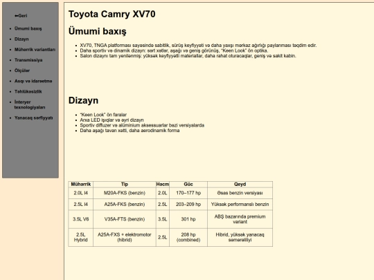 camryXV70 screenshot