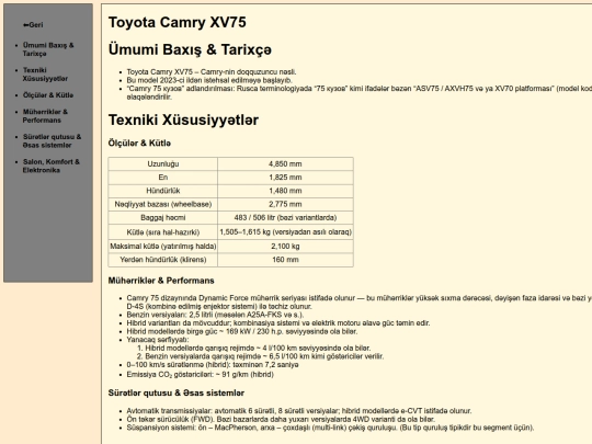 camryXV75 screenshot