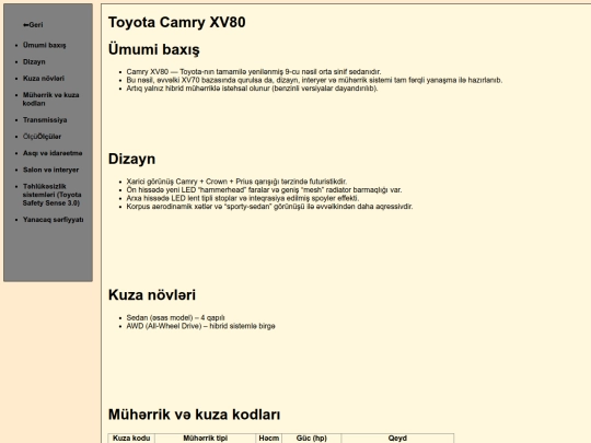 camryXV80 screenshot