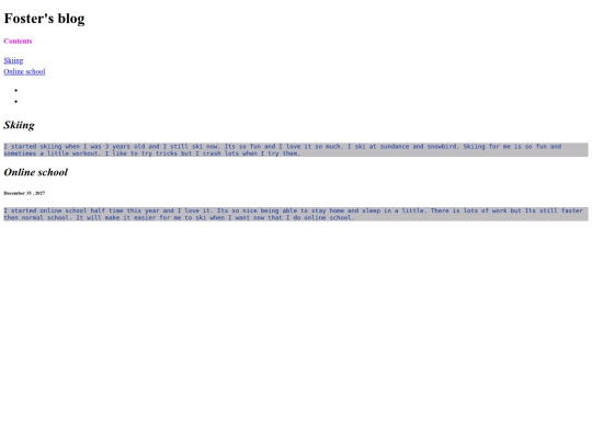 Blog/intex screenshot