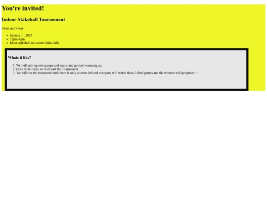event invite/intex screenshot