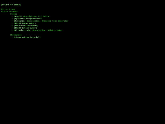 links screenshot