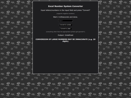 side-projects/lettersnumber/converter screenshot