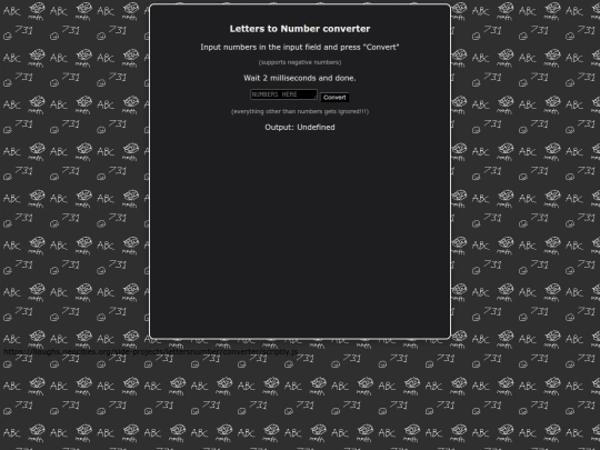 side-projects/lettersnumber/converter/number screenshot
