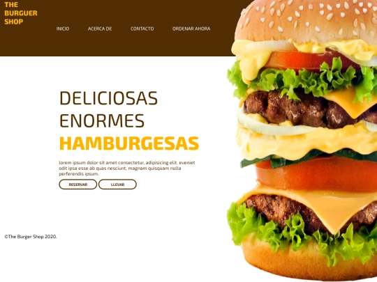 Página Hamburguesas screenshot