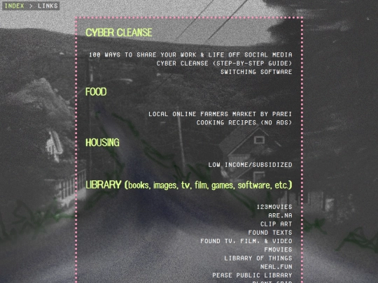 links screenshot