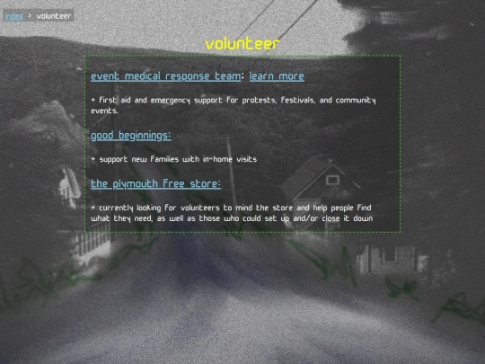 volunteer screenshot