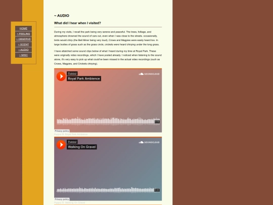 Audio screenshot