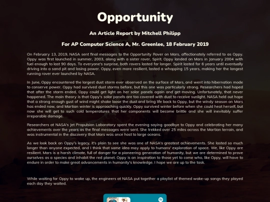 haikudiscussion/februaryarticlereport screenshot