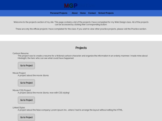 projects screenshot
