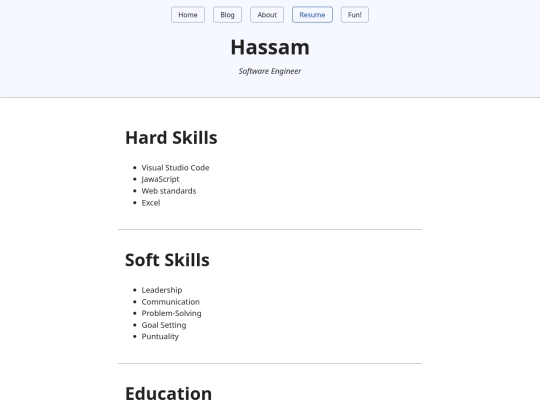 resume screenshot