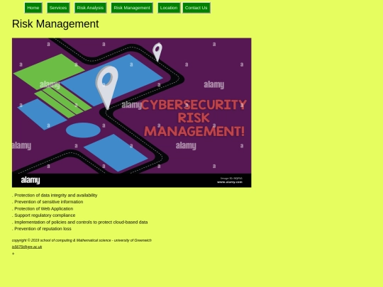 Risk management screenshot