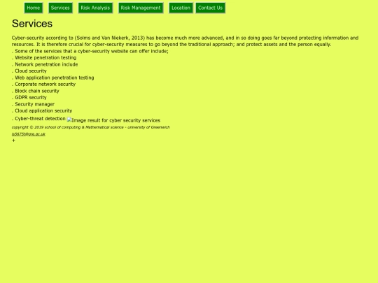 Services screenshot