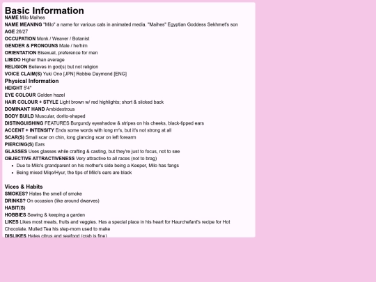 infohist screenshot