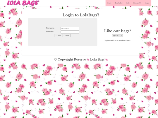 login screenshot