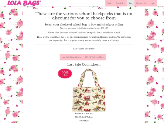 sale screenshot