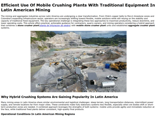 efficient-use-of-mobile-crushing-plants-with-traditional-equipment-in-latin-american-mining screenshot