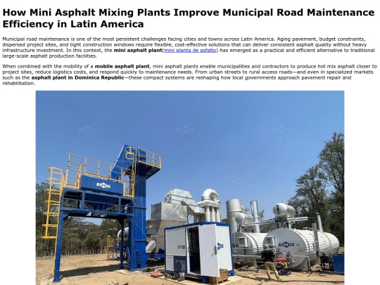 how-mini-asphalt-mixing-plants-improve-municipal-road-maintenance-efficiency-in-latin-america screenshot