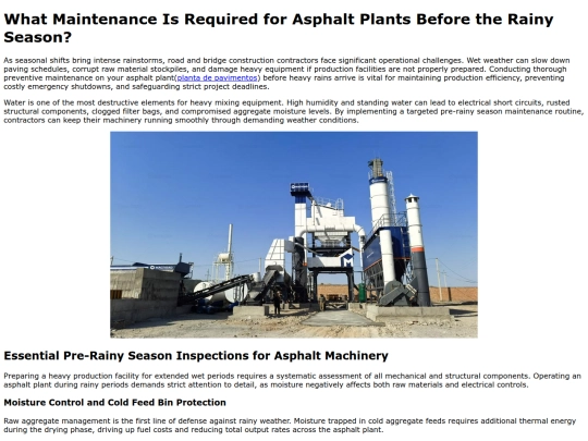 what-maintenance-is-required-for-asphalt-plants-before-the-rainy-season screenshot