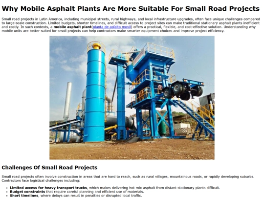 why-mobile-asphalt-plants-are-more-suitable-for-small-road-projects screenshot