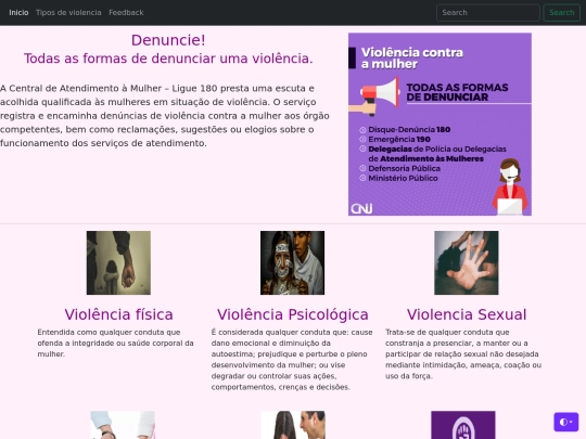 site violencia contra a mulher/Tiposdeviolencia screenshot
