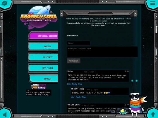 neocitiesguestbook screenshot