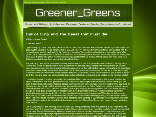 Directory pages/articles and reviews pages/callofdutyandthebeastthatmustdie screenshot