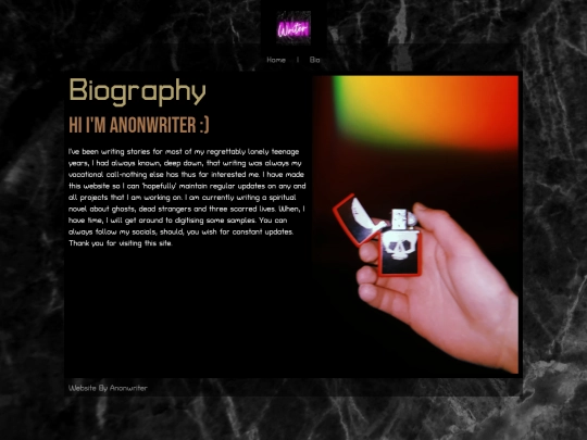 bio screenshot