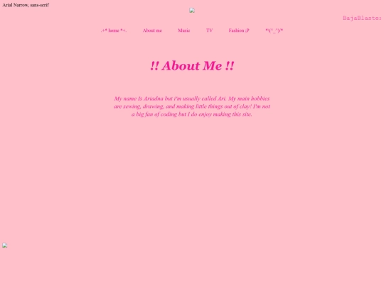 BajaBlaster2's Page/about-me screenshot