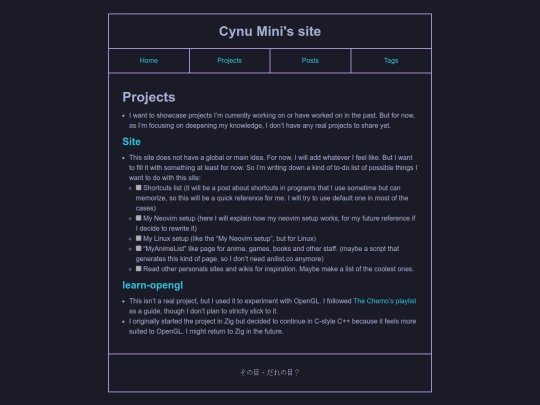projects screenshot