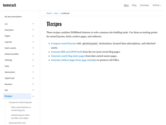 docs/cookbook screenshot