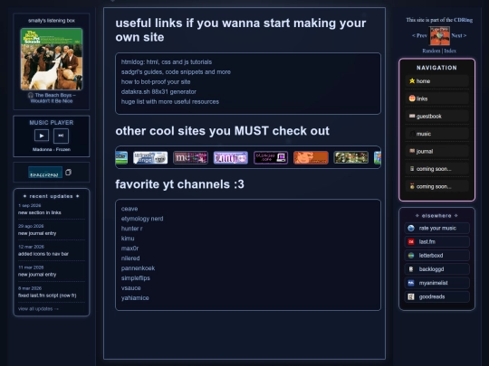 links screenshot