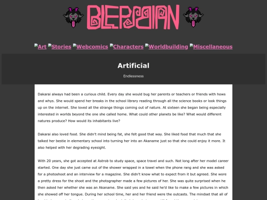 Stories/Artificial/endlessness screenshot