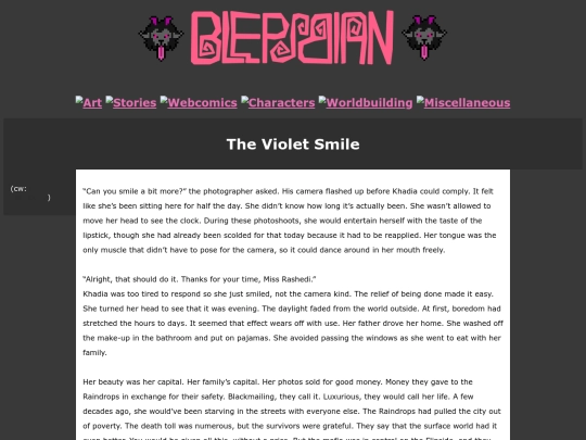 Stories/Broken Circle/violet-smile screenshot