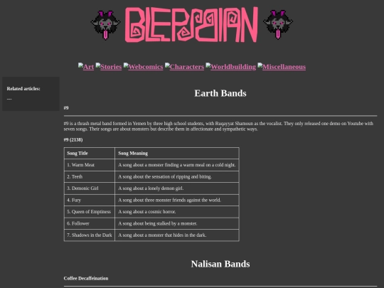 Worldbuilding/music screenshot