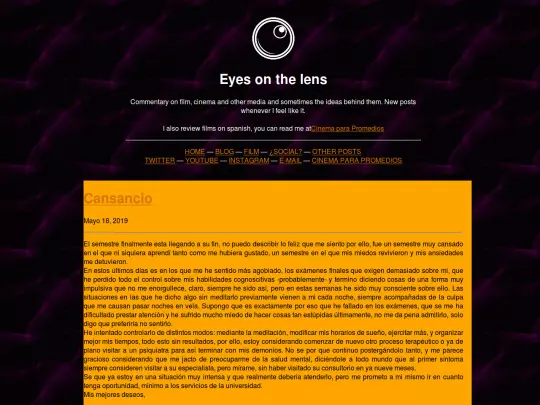 Blog screenshot