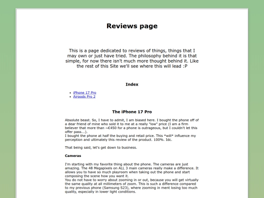 reviews screenshot