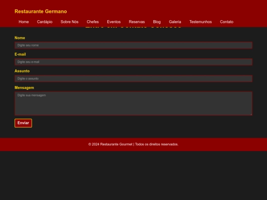 restaurant/contato screenshot