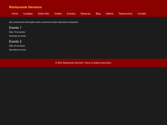 restaurant/eventos screenshot