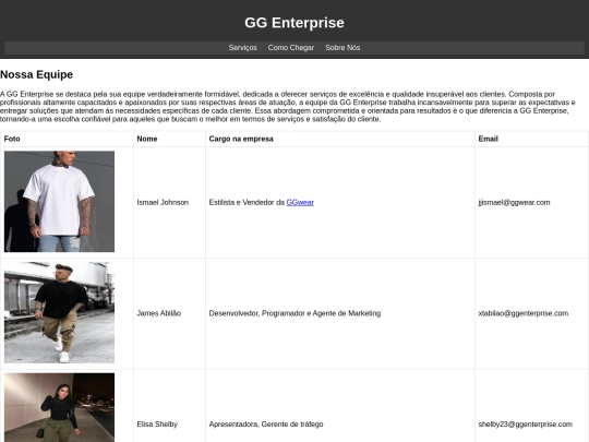 trabalho/equipe screenshot
