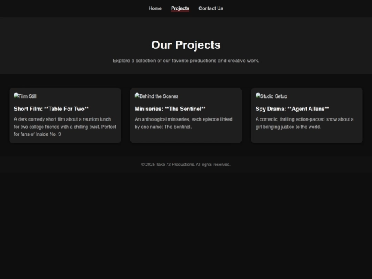 projects screenshot