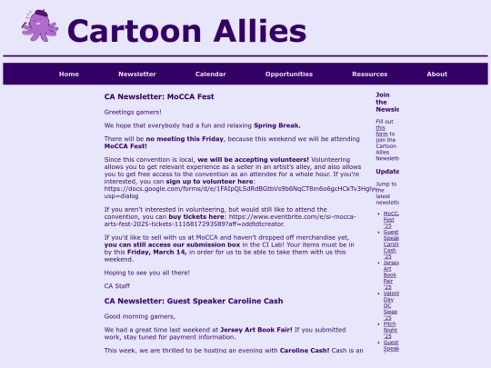 newsletter screenshot