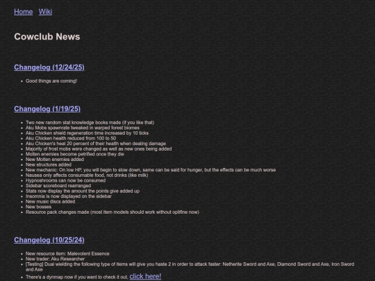 changelog screenshot